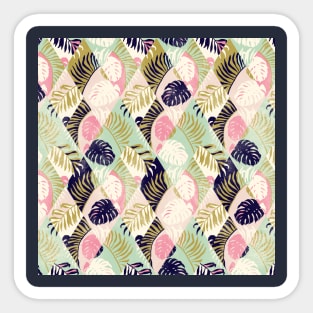 Mint and Navy Tropical Diamonds Sticker